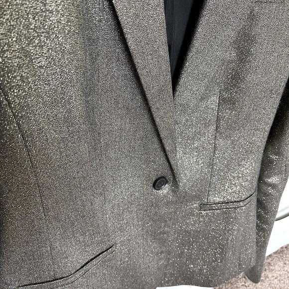 Banana Republic Gold Metallic Shimmer Blazer (size 6) - Picture 4 of 9